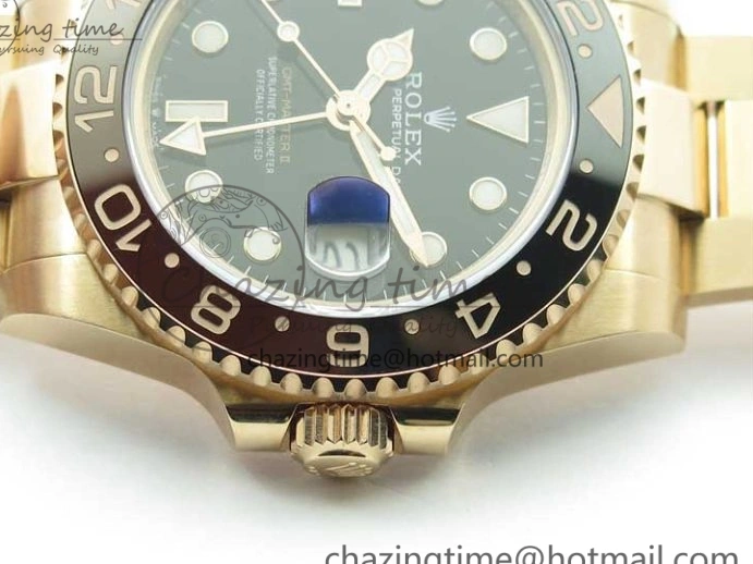 1223 Comfortable GMT Master II 126715 CHNR Black Brown Ceramic 316L Steel GMF 1:1 Best Edition Black Dial on RG Bracelet A 2961